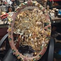 SERVIZIO BAGNO CERAMICA DI CAPODIMONTE 