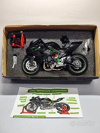 Modellino Kawasaki Ninja H2R 1:9 Nero/Verde