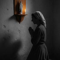 Antica mensola devozionale Altarino legno sacro
