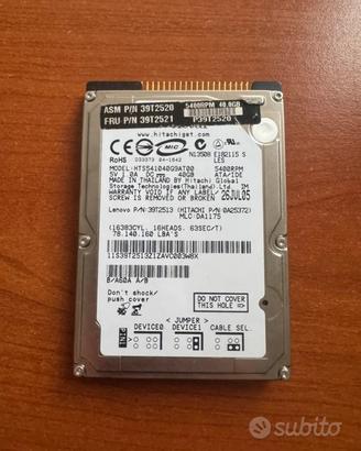 Hard Disk Hitachi 2.5 IDE 40 gb