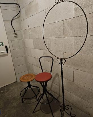 Portagabbia/porta piante in ferro battuto