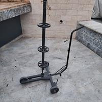 porta pneumatici in ferro con ruote 