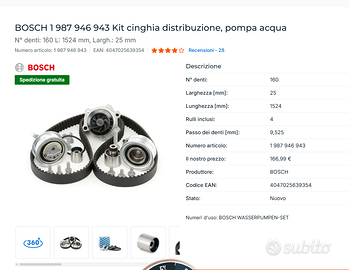 kit distribuzione audi
