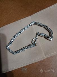 Bracciale catena Maglia Bizantina 4 mm argento 925