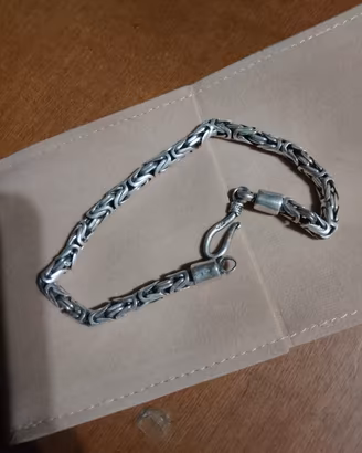 Bracciale catena Maglia Bizantina 4 mm argento 925