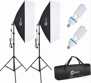 SET FOTOGRAFICO LAMPADE Ombar SoftBox