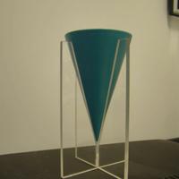 VASO FARA CONE DESIGN BERT POMPE 1983 VERDE AZZURR