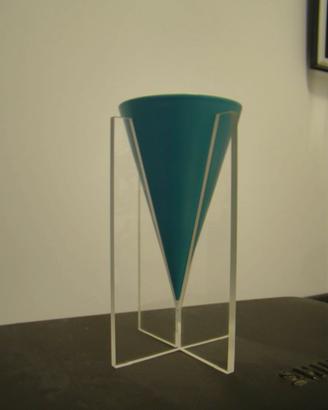 VASO FARA CONE DESIGN BERT POMPE 1983 VERDE AZZURR