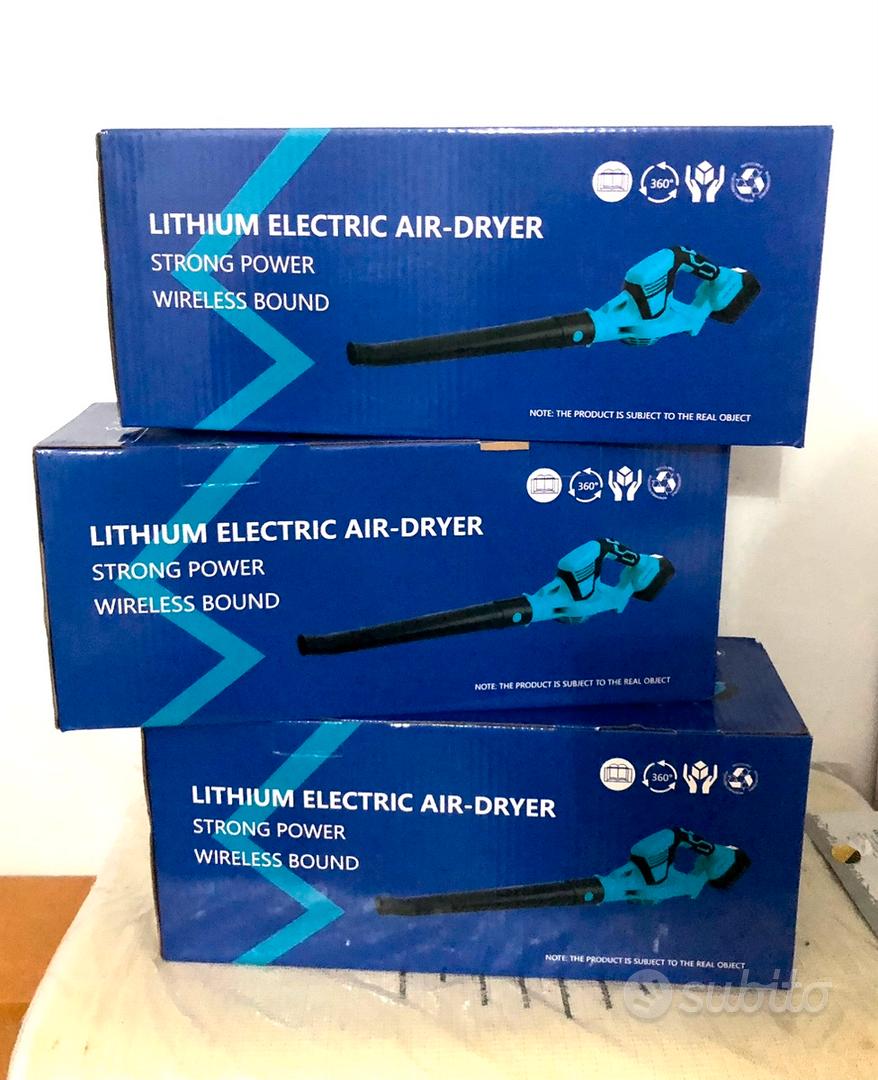 Soffiatore Per Foglie A Batteria 250 Km/h - 2 Batterie 3A, Leggero E Potente Per Giardino E Esterni - Foto 8