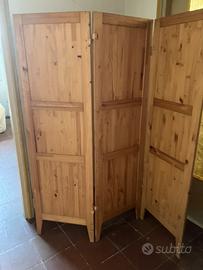 Separé in legno Ikea a 3 pannelli richiudibile
