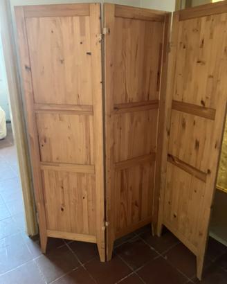 Separé in legno Ikea a 3 pannelli richiudibile