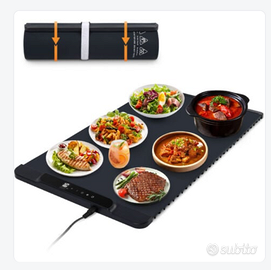 Vassoio piastra riscaldante pieghevole portatile