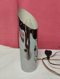 Lampada da tavolo cromata design modernariato 