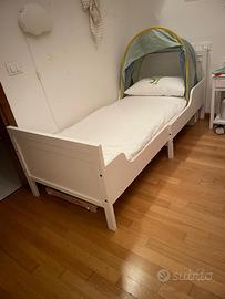 Letto IKEA SUNDVIK allungabile bianco + materasso