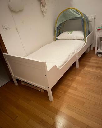 Letto IKEA SUNDVIK allungabile bianco + materasso