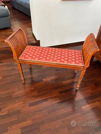 Antica Panca inglese in mogano,. Con expertise