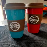 2 Tazze termiche con beccuccio ceramica