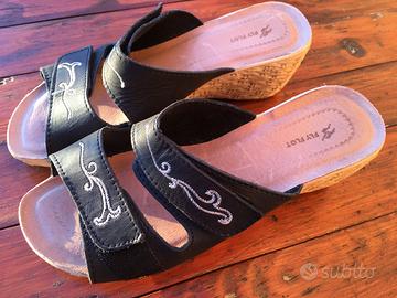 Sandali n.37/38 Fly Flot  pelle blu