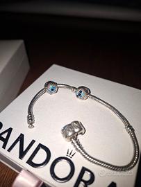 Coppia di clip Stelline blu argento 