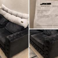 Divano Epoque originale – velluto nero – usato