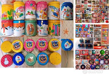 Contenitori pandori mignon e altro in latta vintag