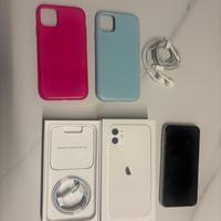 iPhone 11 64GB+accessori– difetto display