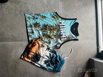 Completo canottiera e pantaloncini da ragazzo