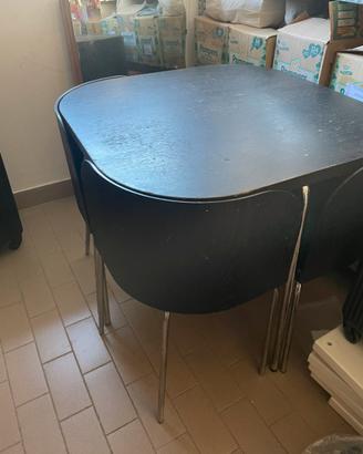 Tavolo vintage 4 sedie da incastro - ikea fusion