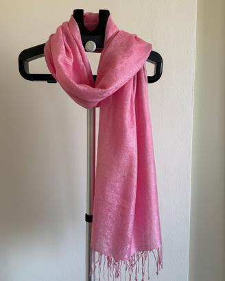 Sciarpa foulard pashmina rosa indiana paisley