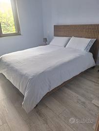 Romantico letto in rattan