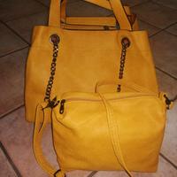 Coppia di borse ecopelle Gialle 