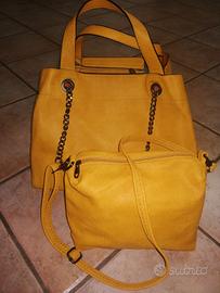 Coppia di borse ecopelle Gialle 