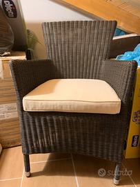 Sedie esterno Rattan nuove