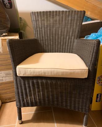 Sedie esterno Rattan nuove