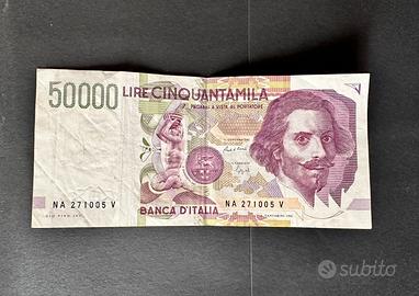 Banconota di 50000 lire italiane