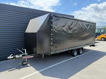 Rimorchio bascula trasporto auto con centinatura