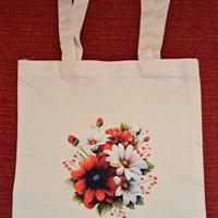 Borsa in tela con stampa