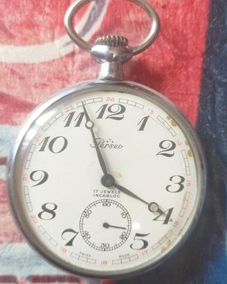 ANTICO OROLOGIO TASCA Perseo FS Ferrovie EPOCA 60