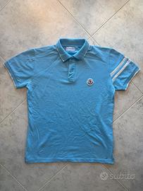 Polo Moncler donna vintage azzurro L