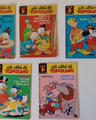 Fumetti Albi di Topolino anni 60 - 5 numeri