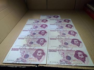 50000 LIRE-"BELLINI"-SECONDA SERIE-FDS-11 PEZZI