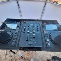 consolle completa dj pioneer xdj700 djm250mk2 