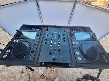 consolle completa dj pioneer xdj700 djm250mk2 