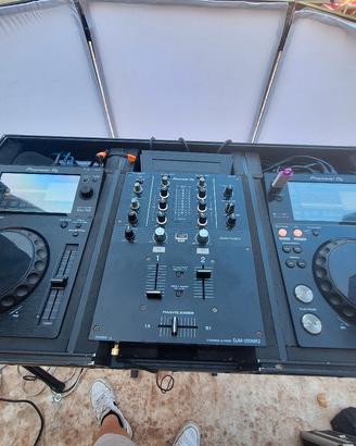 consolle completa dj pioneer xdj700 djm250mk2 