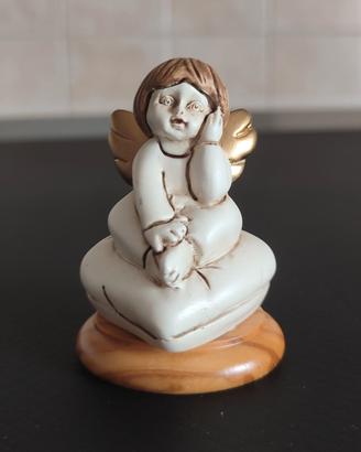 Angelo su Cuscino MORONI - Base in Vero Ulivo