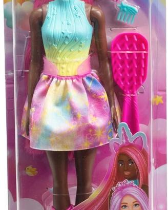 Barbie - Unicorno Capelli Fantasia, bambola