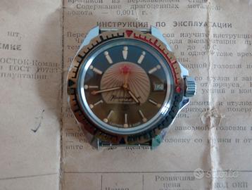 Orologio Russo Vintage con Documenti Vintage Nuovo