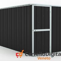 Deposito attrezzi giardino 175x307cm 5,4mq nero