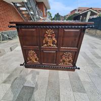  Mobile bar intarsiato con sgabelli+portaindumenti