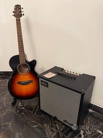 Chitarra Takamine elettroacustica + amplificatore